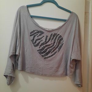 3/4 sleeve off-shoulder top (S)